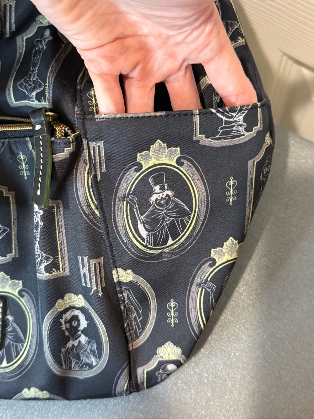 Dooney & Bourke Black Haunted Portraits Backpack - Picture 7 of 12